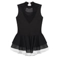 thumbnail image 6 of YONGHS Kids Girls Sleeveless Ice Roller Skating Dress Ballerina Ballroom Ballet Dancewear White 16, 6 of 7