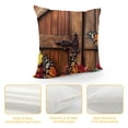 thumbnail image 4 of YINGXI Throw Pillow Cover , Double Sides Print Cushion Cover for Bed Sofa, Brown Wooden Door k quare Couch Pillow Cover 22x22in, 4 of 5