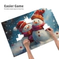 thumbnail image 4 of 1000 PCS 1000 Pcs Puzzle For Adults Cute Christmas Snowman,Stunningly Vibrant Colors,Collectible Puzzle Featuring Christmas,Classic Wooden Puzzles,Home Wall Decor,Brain Challenge, 4 of 6