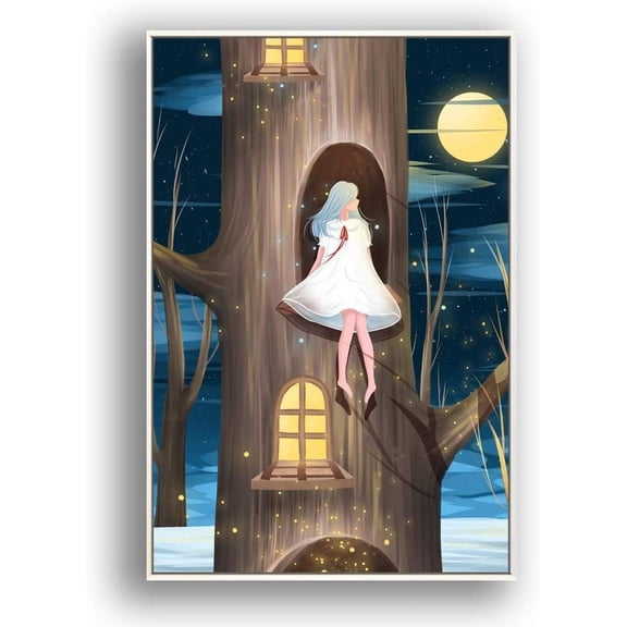 IDEA4WALL Framed Canvas Wall Art for Living Room, Bedroom Flow in The Dream Canvas Prints for Modern Home Decoration Ready to Hang
