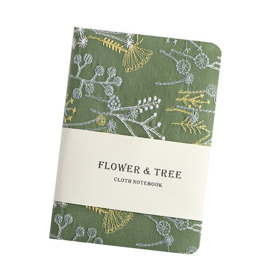 Embroidered Hardcover Notebook 256 Pages Wide Lined Small Journal Notebook for Student Women Men Note Taking Journaling