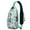 Greenish-blue-19, variant on Rustic Style Crossbody Backpack Boho Floral Lightweight Sling Bag for Outdoor Enthusiasts and City Walks