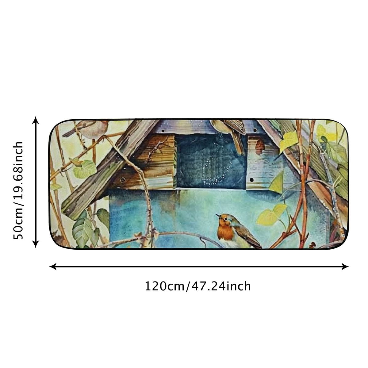 Heduofu Barn Birdsong Doormat – Decorative Door Mat, Door Mat with Non-Slip Rubber Backing, Easy Cleaning, Traps Dirt, for Entry, Patio, Garage 19.68*47.24 in