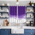 thumbnail image 2 of Purple Waves Kitchen Curtains 84 Inch Length, Ombre Abstract Art Gradient Modern Grommet Top Bedroom Living Room Curtains, Light Filtering Cafe Curtain Drapes 2 Panels Set 104''x84'', 2 of 9