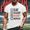 thumbnail image 1 of Men's Rugby Tee for Sports Fans Casual Top - Retro Football Outfits for Men Athletes Tee Shirt, 1 of 4