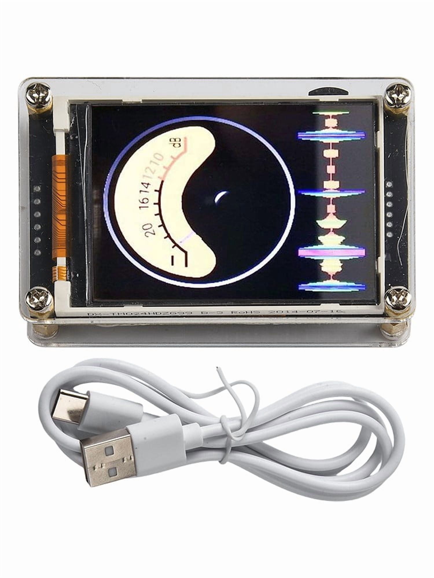 Voice Controlled Music Level VU Meter 2 4 Inch LCD Screen with USB Power