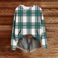 thumbnail image 4 of Ounisa Womens Oversized Plaid Hoodies Fleece Sweatshirts Fall Fashion 2025 Pullover Sweaters Winter Clothes, 4 of 7