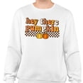 thumbnail image 2 of Retro Hey There Pumpkin Sweatshirt Unisex 5X-Large White, 2 of 5