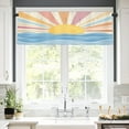 thumbnail image 2 of Remain Unique Polyester Rod Pocket Curtain Valance with Sunset Beach Pattern for Home Bedroom Living Room Kitchen Window Decor 54x18 inch, 2 of 5