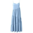 thumbnail image 4 of EGNMCR Robes de Vacances pour Femmes Robe d'Été Décontractée Ample pour Femmes à Bretelles Plage Longue Maxi Robes d'Été pour Femmes, 4 of 6