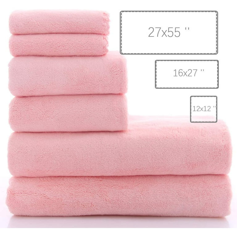YTYC Towels,29x59 Inch Extra Large Bath Towels Sets for Bathroom Ultra Soft  Quick Dry Towels Bathroom Sets Clearance Prime Fluffy Coral Waffle