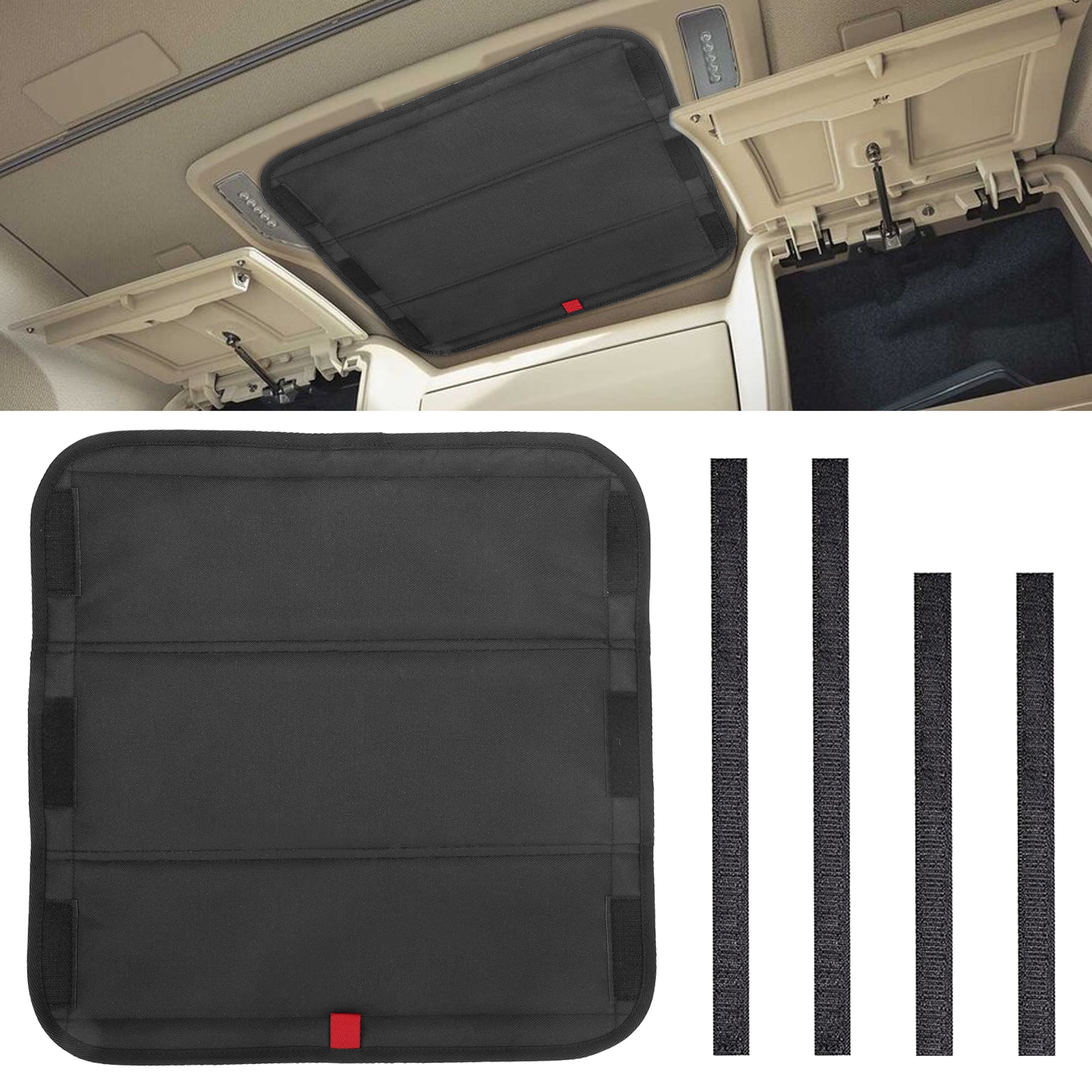 TSV 16 x 16" RV Skylight Shade, Foldable Blackout Cover for Camper Vent, Waterproof Oxford Cloth, Black