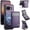 Purple, variant on Decase for Google Pixel 9 Pro XL Wallet Case with Card Holder, Compatible with Mag-safe, RFID Blocking 2 in 1 Detachable Protective Phone Leather Cover with Kickstand for Women Men, Purple
