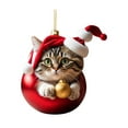thumbnail image 3 of Decoración Navideña BLESIY figura de gato colgante 2 piezas, 3 of 8