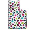 thumbnail image 2 of Green and Pink Leopard Print Teens Toddler Nap Mat with Pillow, Sleeping Mat Bag for Preschool Daycare 51"x22", 2 of 6