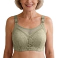 thumbnail image 2 of Nilvkv Plus Size Bras, Minimizer Bras for Women, Plus Size Comfort Breathable Anti Slip Bandeau Wireless Push Up Open Back Bra Cup Green 36BC, 2 of 8
