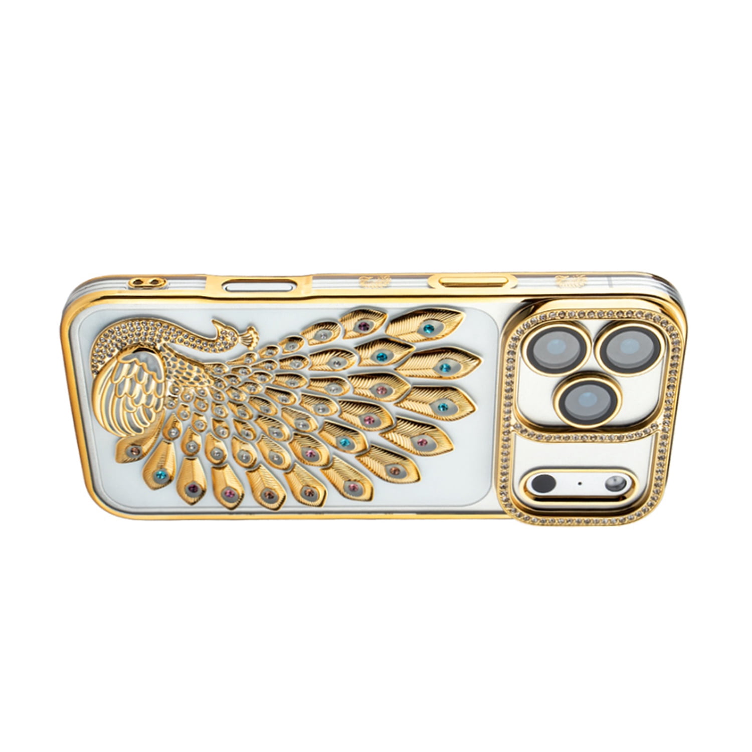 Crystal Plume Case for iPhone 17 Pro - Gold