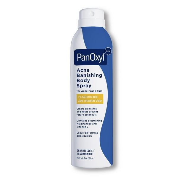 Spray corporal para eliminar el acné PanOxyl con 2% de ácido salicílico, 180 ml