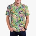 thumbnail image 5 of Wukai Watercolor Blooming Cactus Men’s Polo Shirts,Quick-Dry Athletic Shirt,Classic Fit Shirts-3X-Large, 5 of 8