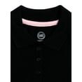 thumbnail image 3 of Wonder Nation Girls School Uniform Long Sleeve Interlock Polo Shirt, 2-Pack, Sizes 4-18 & 10-16 Plus, 3 of 3