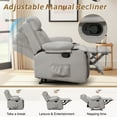thumbnail image 5 of Korser Manual Small Recliner Chair for Small Spaces for Living Room,Nursery,Khaki, 5 of 7