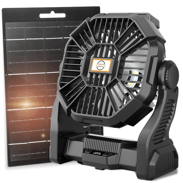 Dkois Ventilador Solar A Batería Recargable