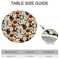 thumbnail image 6 of 44in Pumpkin Ghost Round Halloween Tablecloth with Elastic Edge, Fitted Table Cover for 36-44" Tables, Polyester Reusable Table Cloths Wipe Clean for Picnic, Dining, Outdoor Use and Party Decor, 6 of 7