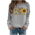 thumbnail image 3 of ZKCCNUK Women's 2022 Autumn Winter Casual Crewneck Sweatshirt Long Sleeve Loose Pullover Tops on Clearance, 3 of 4