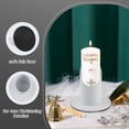 thumbnail image 3 of Set of 2 White Holder Candlesticks - Lre Co. Metal Candles for 4 cm Christmas Candles, Religious Candles, Mourning Candles, Column Candles and Taper C, 3 of 5