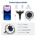 thumbnail image 6 of 10 Pack Cold White LED Medium-Size Ground Lights, Waterproof Landscape Path Lighting, 6 of 6