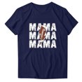 thumbnail image 3 of Mujeres Manga Corta Tops Impreso Cuello Redondo Camiseta Superior, Poliéster Spandex Vintage Humor, 3 of 4