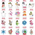 thumbnail image 2 of Suministros para manualidades de bricolaje, accesorios de costura de dibujos animados de Navidad, muñeco de nieve, molde de resinas planas impresas, 10 piezas PR-3577, 2 of 2