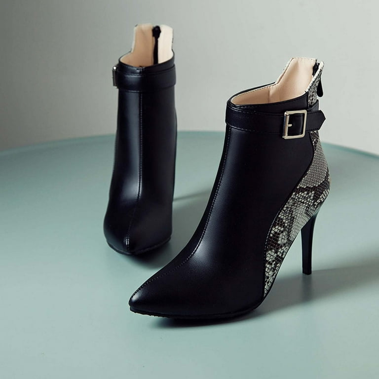 POROPL Ankle Boots For Women Mom Christmas Steel Toe Shoes For