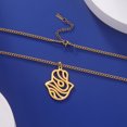 thumbnail image 5 of EUEAVAN Gold Abstract Palm Pendant Necklace Stainless Steel Jewelry, 5 of 7