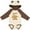 Natural & Brown w Ears, variant on Inktastic My Aunt Loves Me Sloth Boys or Girls Long Sleeve Baby Bodysuit