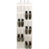 Neu Home 24-Pocket Over-Door Shoe Bag, White/Clear