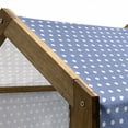 thumbnail image 4 of Retro Pet House, White Polka Dots on Blue Background Romantic Classical Vintage Style Pattern, Outdoor & Indoor Portable Dog Kennel with Pillow and Cover, 5 Sizes, Violet Blue White, by Ambesonne, 4 of 4