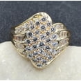 thumbnail image 6 of Silver & Stone Jewels Baguette & Round Cut Diamond 14K Yellow Gold Finish Silver Engagement Wedding Cluster Ring, 6 of 6