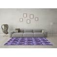 thumbnail image 3 of Ahgly Company Machine Washable Indoor Rectangle Abstract Blue Modern Area Rugs, 7' x 9', 3 of 4