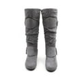 thumbnail image 2 of GJPBGK Women’s Boots Knee High Slouchy Boots Suede Faux Fur Lined Side Zipper Buckle Winter Fashion Boots, 2 of 9