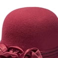 thumbnail image 5 of Slccxzc Elegant Adjustable Fedora Flower Decorated Bowler Hat Versatile Simple Design Dome Top Hat For Party, 5 of 7