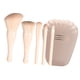 thumbnail image 5 of Juego de 5 brochas y herramientas de belleza multifuncionales con espejo, portátil para maquillaje. Beige, 5 of 6