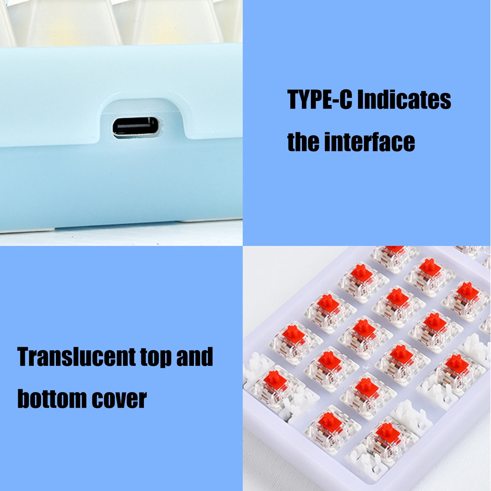 Mechanical Numeric Keypad Hot-Swap Switches Corded Gaming Keypad LED Backlit Keycap Numpad Portable Keypad Extended Layout
