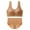 Orange, variant on Bras for Women Bra Seamless Large Size Backing Sling Traceless Gathered Back Underwear Two-piece Underwear Suit