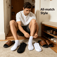 thumbnail image 3 of TELOLY 3Pairs Ankle Socks Men,Cotton-Poly Blend Athletic Socks,One Size Fits Most Mens No Show Socks,Combination1, 3 of 4