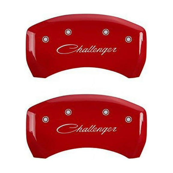 MGP Caliper Covers 12162SCLSRD Caliper Cover with Red Powder Coat Finish, (Set of 4)