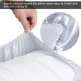 thumbnail image 6 of Deago 2 Pack Satin Pillowcase for Hair and Skin, Super Soft and Cooling Similar to Silk Pillow Cases Cover with Elastic Band for Women Men(20"x35" King Size, White), 6 of 8