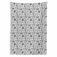 thumbnail image 2 of Fruit Tablecloth, Nostalgic Engraving of Summer Berries Blueberry Raspberry Strawberry Pattern, Rectangle Satin Table Cover for Dining Room and Kitchen, 52" X 70", Charcoal Grey White, by Ambesonne, 2 of 2