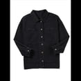 thumbnail image 2 of Chaqueta Vaquera para Mujer, Desgastada, de Larga, de Gran Tamaño, Estilo Camionero. Negro XXL, 2 of 9