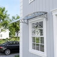 thumbnail image 4 of 38" x 40" Window & Door Awning Canopy, Gray Polycarbonate Panel with Aluminum Bar, 4 of 11